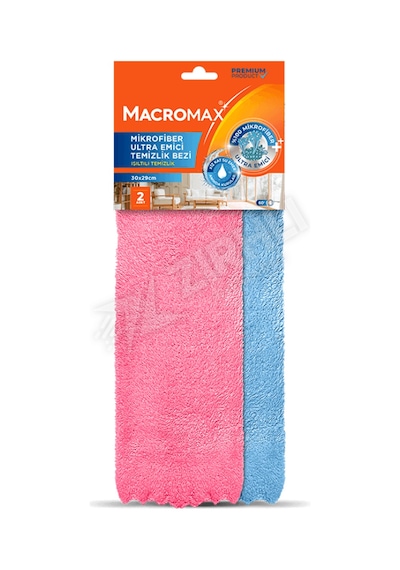 4 Adet Macromax Ultra Emici Mikrofiber Temizlik Bezi 2 Adet Renkli