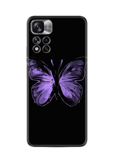 Xiaomi Redmi Note 11 Pro Plus 5g Kılıf Resimli Desenli Silikon Platinium Series Black Butterfly 1879