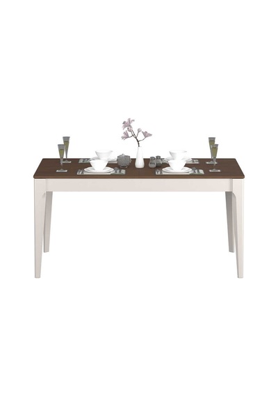Milano Açılır Yemek Masası - Vizon/zebra 160-200x78x90 Cm