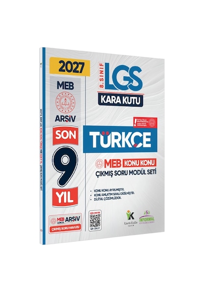 2027 LGS 8.Sınıf TÜRKÇE Karakutu MEB Çıkmış Soru Modülü Video/PDF Çözümlü Konu Konu Son 9 Yıl
