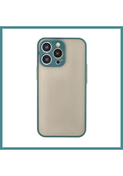 Trendexa İphone 14 Pro Uyumlu Kılıf Montreal Silikon Kapak - Yeşil Mac