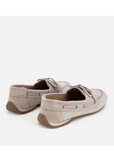 Hotiç Kadın Süet Deri Bej Comfort Günlük Loafer