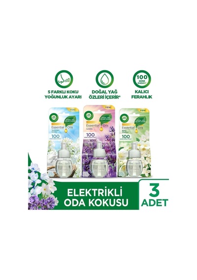 Elektrikli Oda Kokusu Yedek Şişe Seti X 3 Adet Abundance Prosperity