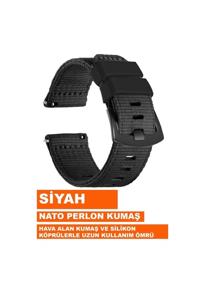 Huawei Watch Gt Gt2 Gt3 Gt4 Gt5 Pro 46mm-xiaomi Watch 5 Active-lite Uyumlu 22mm Nato Perlon Kumaş Saat Kordonu Kayışı Nt1 Çok Renkli