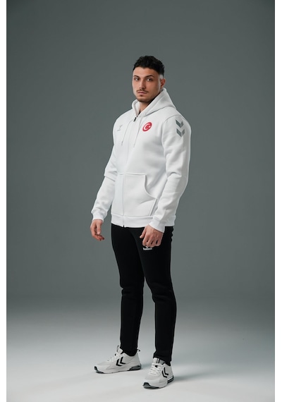 Hummel Armin Milli Takım Pamuklu Eşofman Üstü Beyaz