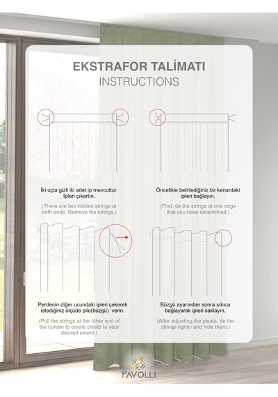 Br Favolli Kadife Dokulu Ada Çayı Ada Fon Perde Ekstrafor Büzgülü Dream Series Ada Çayı