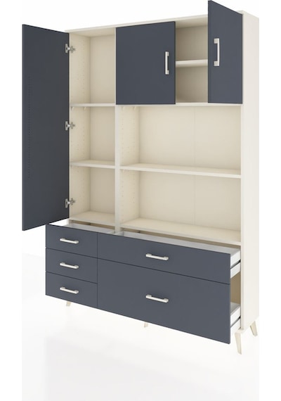 Arges Dolap 7 Raflı 5 Çekmeceli 3 Kapaklı 132x30x195 Aytaşı-antrasit/antrasit Antrasıt/antrasıt Arges Dolap 7 Raflı 5 Çekmeceli 3 Kapaklı 132x30x195 Aytaşı-antrasit/antrasit Antrasıt/antrasıt