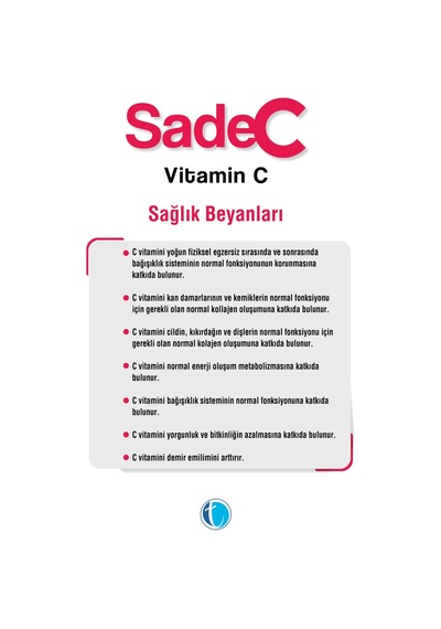 SadeC Vitamin C 30 Saşe C Vitamini