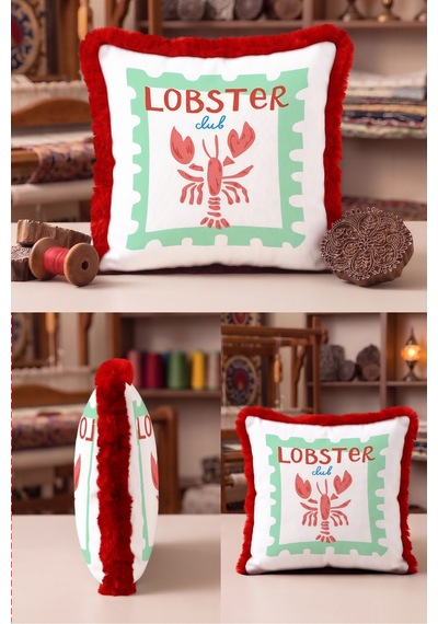 Deniz Istakoz Figürlü Vintage Saçaklı Yastık Kılıfı - Sahil Retro Mint Bordo Püsküllü Kırlent Kılıfı Yalın Vadi Mira Deniz Istakoz Figürlü Vintage Saçaklı Yastık Kılıfı - Sahil Retro Mint Bordo Püsküllü Kırlent Kılıfı Yalın Vadi Mira