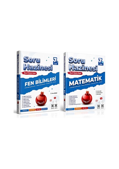 Nartest Yayınları 7. Sınıf Fen Bilimleri Ve Mateamatik Soru Hazinesi Seti Yeni Müfredat 2 Kitap