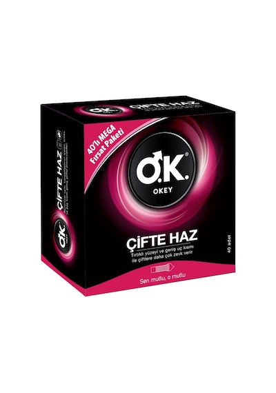Okey Çifte Haz Prezervatif 40'lı
