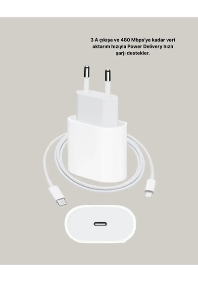 İphone Ve İpad Uyumlu 20w Güvenli Usb-c Hızlı Şarj Adaptörü Diğer