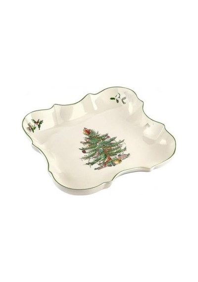 Spode Christmas Tree Devonia Tray 20cm / 8in - Kare Servis Ve Sunum Tabağı