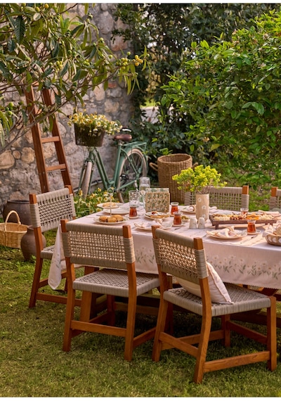 Bella Maison Daisy Kopanakili Baskılı Masa Örtüsü Bej 150x250 Cm Bej