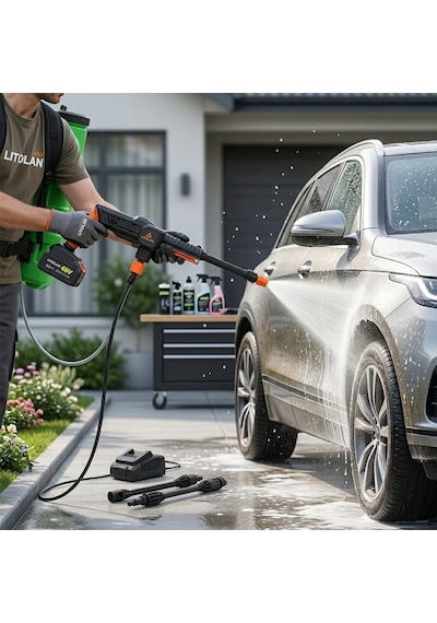 Lıtolan Ewasher Elektirikli Oto Ve Araç Yıkama Tabancası Ve İlaç Pompası Püskürtücü 4.8v 16lt