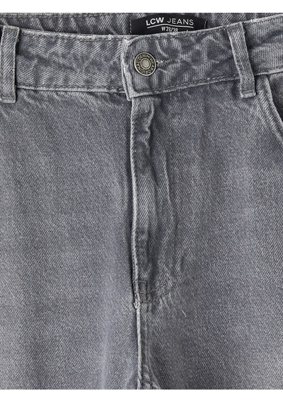 Lcw Vision Gri Straight Fit Kadın Jean Pantolon
