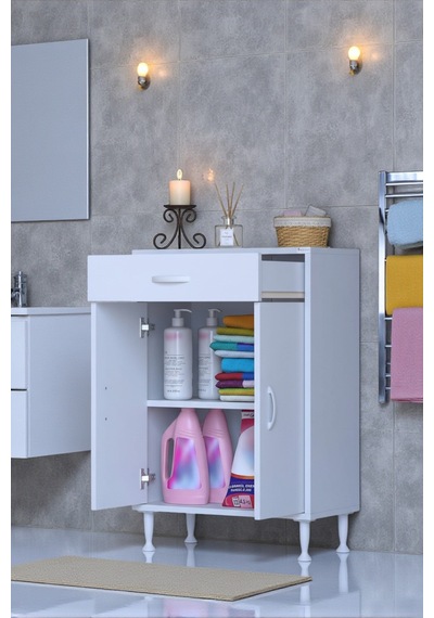 Eliusta Fre 55 Cm Çok Amaçlı Dolap 1 Raflı Tek Çekmeceli Banyo Mutfak Dolabı 55x88x32,5 Cm Organizer Dolap Beyaz Eliusta Fre 55 Cm Çok Amaçlı Dolap 1 Raflı Tek Çekmeceli Banyo Mutfak Dolabı 55x88x32,5 Cm Organizer Dolap Beyaz