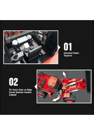 Reobrix Technic 22010 Dozer Kamyon Kumandalı&motorlu Yaratıcı Yapı Blok Seti Building Blocks Mechanical Loader - 1876 Parça Reobrix Technic 22010 Dozer Kamyon Kumandalı&motorlu Yaratıcı Yapı Blok Seti Building Blocks Mechanical Loader - 1876 Parça