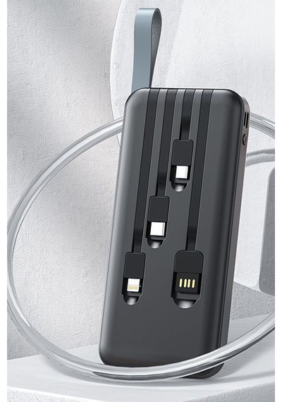 Earldom PB48 10.000 Mah 10W Led Işıklı 3 in1 Dahili Kablolu Powerbank M414