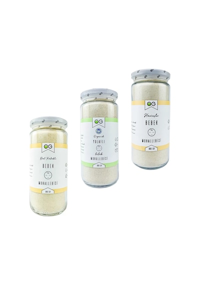OG natural Bebek Muhallebi Seti +6 Ay Yulaflı-Havuçlu-Bal Kabaklı