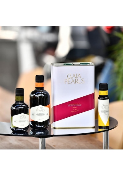 Gaia Pearls İkili Gurme Set 250 Ml X2 Avrupa Birliği Coğrafi İşaretli Milas Memecik Erken Hasat Soğuk Sıkım Zeytinyağı