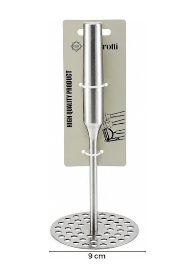 Barotti Dmr-10199 Yuvarlak Metal Patates Ezici - Çap 8 Cm, Toplam Uzunluk 26.5 Cm