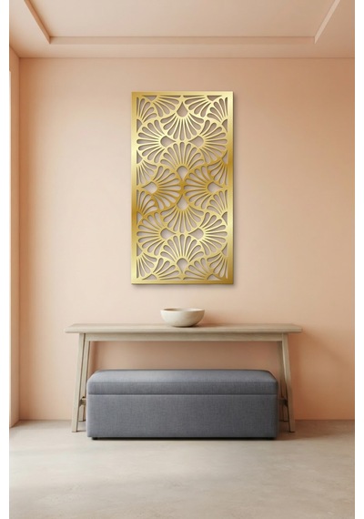 Dekoratif Panel Metal Duvar Tablosu - Duvar Sanatı - Duvar Dekoru - Altın