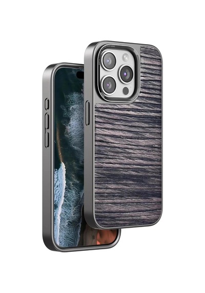 Durukar Apple, Uyumlu iPhone 15 Pro Wave Kapak - Kahverengi
