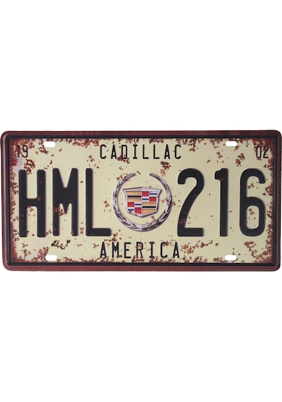 Cadillac Classic Dekorasyon Duvar Süsü Metal Retro Tabela 15X30