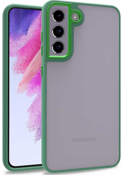 Galaxy S21 Fe Kılıf Zore Flora Buton,Kenar Çevresi Renkli Kılıf