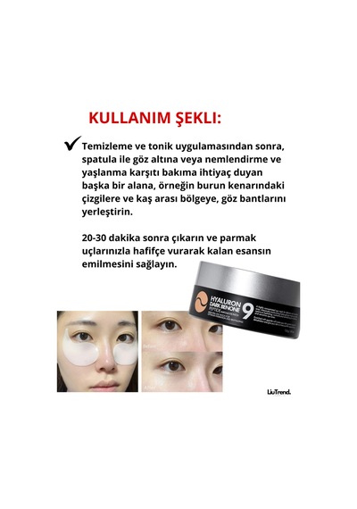 Medipeel Hyaluron Dark Benone Peptide 9 Ampoule Eye 60 Adet Peptitlerle Aydınlatıcı Göz Bandı M0086
