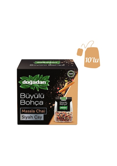 Doğadan Büyülü Bohça Masala Chai Baharatlı Karışık Siyah Süzen Poşet Çay 10'lu
