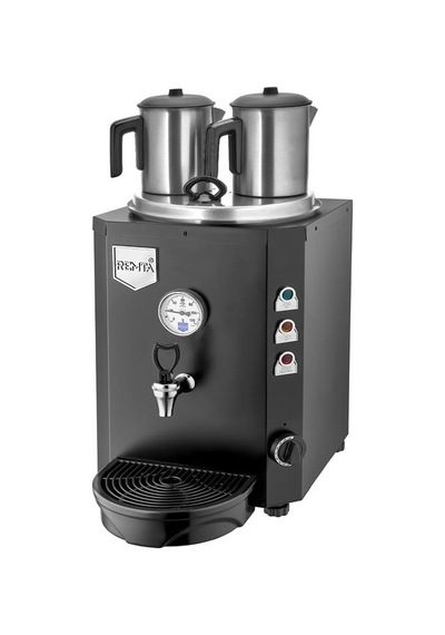 Remta Jumbo 15 Litre İki Demlikli Çay Kazanı Makinesi - Siyah