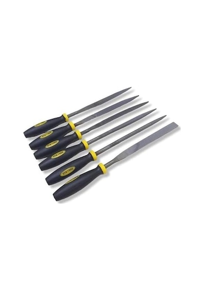 Tr Mini Eğe Seti, 6 Parça, 5x180 Mm, Çelik, Kaymaz Saplı, Metal Ve Ahşap İşleme İçin