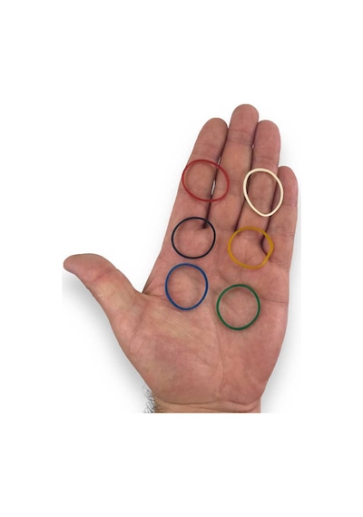 Ekoset Renkli Kauçuk Toka Lastiği Karışık 6 Renk 40 MM 1000 Adet
