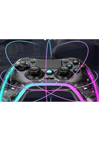 Ape Rgb Gamepad Oyun Kolu Şeffaf 1000 Mah Kablosuz Ps3-ps4-tv-pc-ios Uyumlu Wirelles
