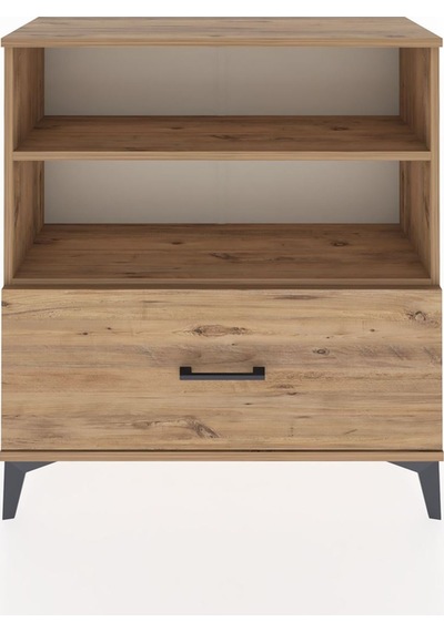 Arges Şifonyer 2 Raflı Tek Çekmeceli 88x30x96 Çam-çam Çam