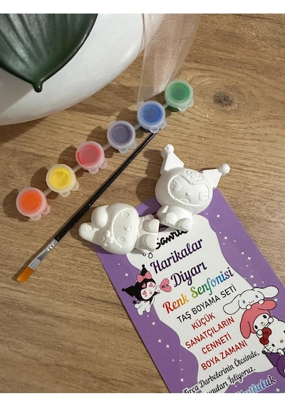 Kuromi Karakter Taş Boyama 3d Eğitici Boyama Set 2 Adet
