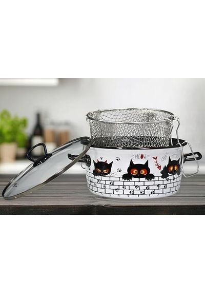 Cat Emaye Kızartma Tenceresi 22 Cm 12v