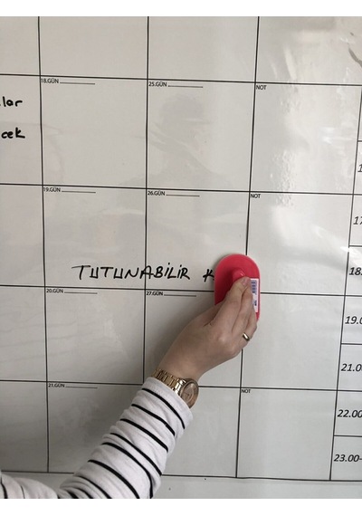 Aylık Planlayıcı Akıllı Kağıt Tahta Takvim Silgili Kalem Hediye