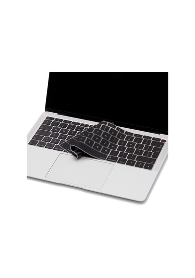 Laptop Macbook Air 13inç Klavye Koruyucu Uk-eu İngilizce Touchıd'li A1932 İle Uyumlu Siyah
