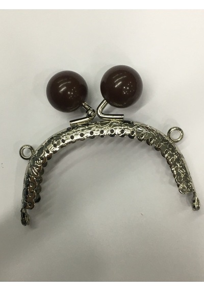 Karantuhafiye Çanta Ve Cüzdan Klipsi 12 Cm Incili Model Gümüş Kahve İnci Gümüş Kahve İnci Çok Renkli