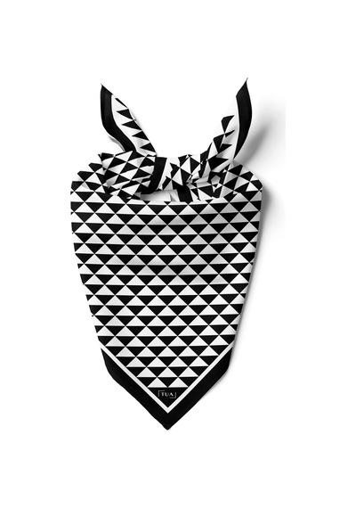 Siyah Beyaz Denge Desen 55x55cm Bandana/fular Çok Renkli