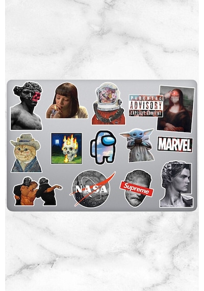 Aesthetic Seri 1 Temalı Sticker Seti, Çıkartma, Ajanda Bujo Scrapbook Kolaj Etiket Bullet Journal Diğer