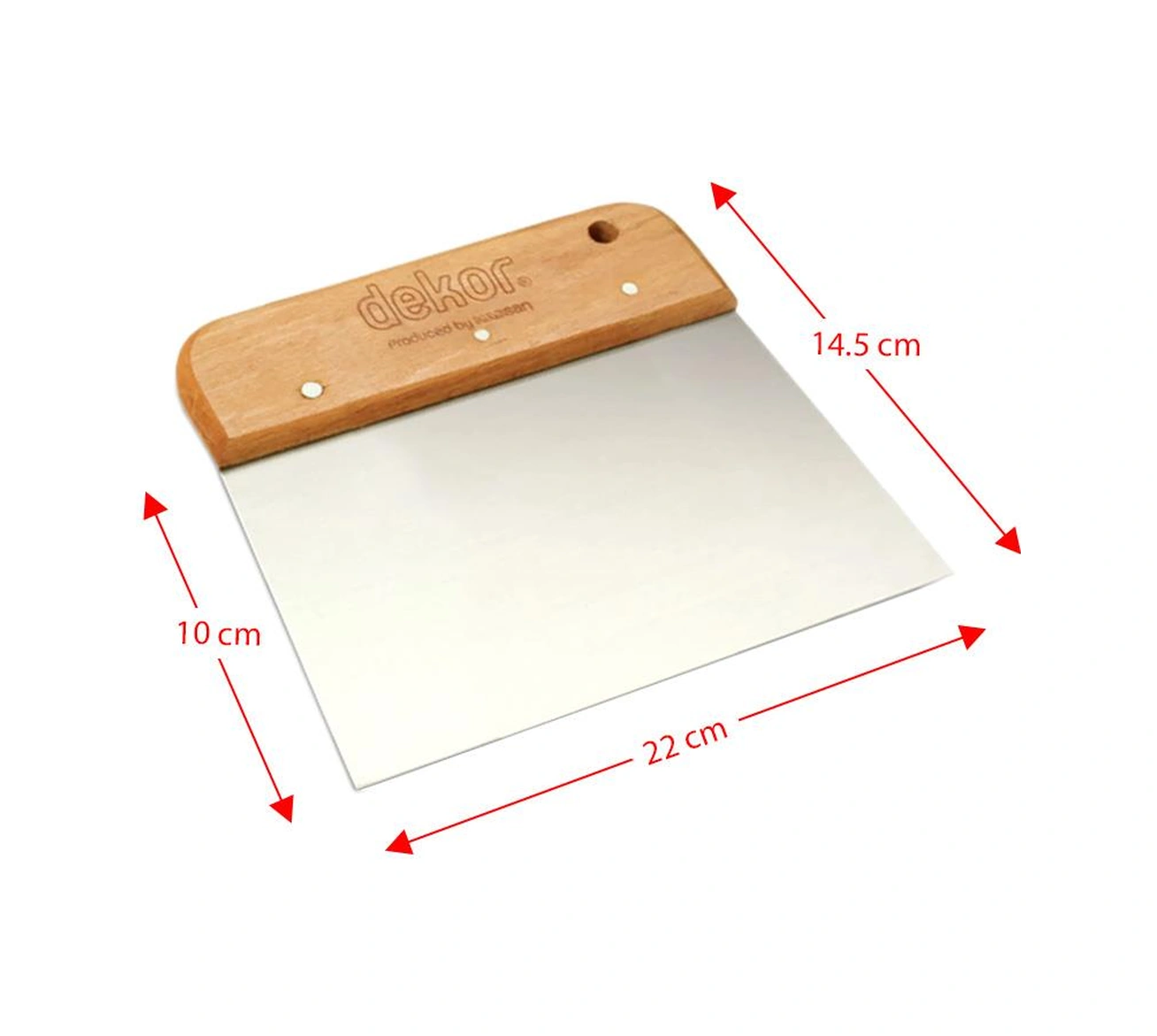 Dekor 042 Ahşap Saplı Geniş Macun Ispatula 22 Cm