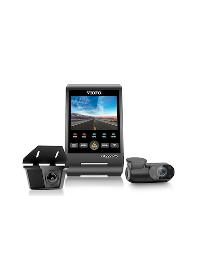 Viofo A229 Pro W 3 Kameralı Ön+arka Su Geçirmez+iç 4k+2k+1080p Sony Starvıs 2 Sensör Gps'li Araç Kamerası