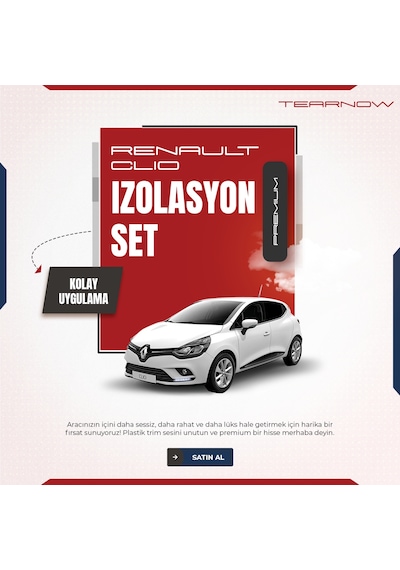 Renault Clio 4 2012-2018 Trim Ses Önleyici Konfor/izolasyon Set