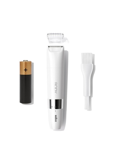 Braun Body Mini Trimmer Bs1000 Vücut Tüy Kesme Makinesi + Düzeltici Tarak, Pil Ve Temizleme Fırçası
