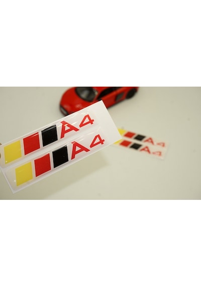 Audi A4 Logo Motor Kapağı Damla Silikon Plaka Logo Arma Amblem Ye