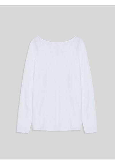 Ltb Uzun Kollu Bisiklet Yaka Basic Beyaz Sweatshırt Beyaz 2XL